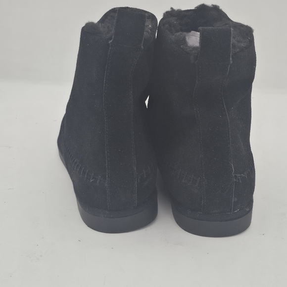 Steve Madden Tommy Suede Shearling Boots Black Size 6 - Picture 8 of 12